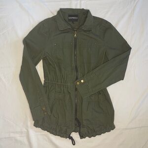 Express khaki green military style jacket